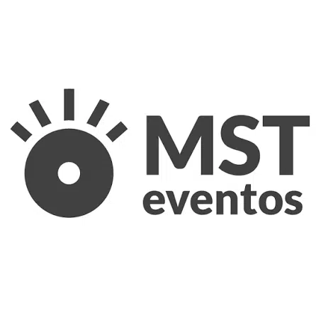 Logo de MST Eventos en gris